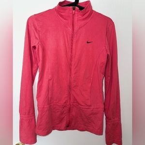 Nike Pink long sleeve hooded athletic sweaters Women's Size Small